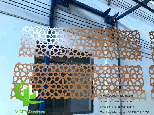 Exterior Architectural aluminum facade laser cut for wall cladding