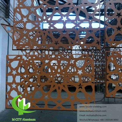 Laser Cut Metal Screen Decoration For Facade, Fence, Handrail Decoration Aluminum Material