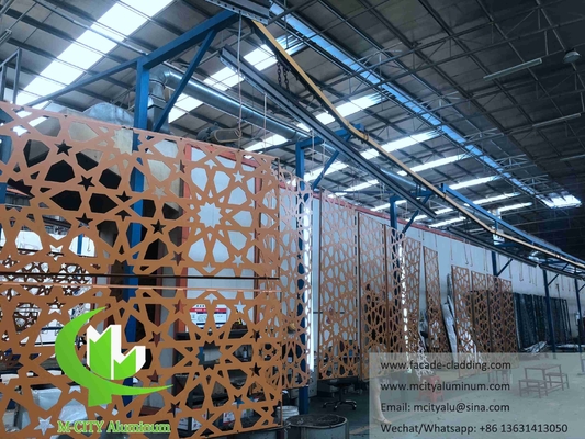 Aluminum wall panel exterior perforated cnc carved panel for building decoration