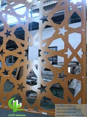 Laser Cut Metal Screen Decoration For Facade, Fence, Handrail Decoration Aluminum Material