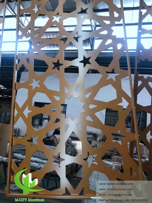 Laser Cut Decorative Facades Aluminium Panels For Mosque Muslim