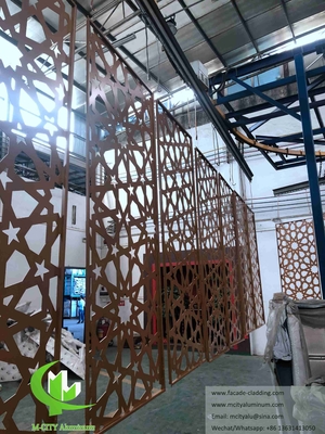 Laser Cut Decorative Facades Aluminium Panels For Mosque Muslim