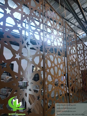 Laser Cut Decorative Facades Aluminium Panels For Mosque Muslim