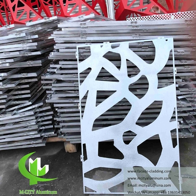 Exterior Architectural aluminum facade laser cut for wall cladding supplier