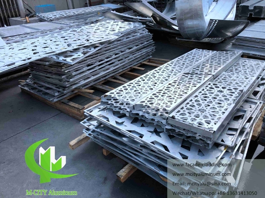 Laser cut metal screen aluminium clad for building facades external decoration