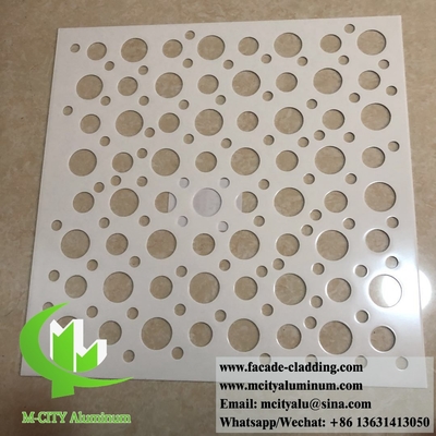 Exterior Architectural aluminum facade perforated panels for cladding ceiling