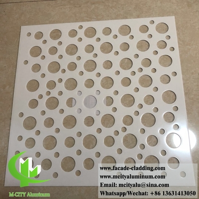 Exterior Architectural aluminum facade perforated panels for cladding ceiling