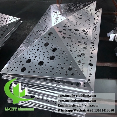 3d design Perforated Architectural aluminum facade laser cut for hotel  wall cladding