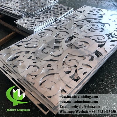 Metal exterior aluminum laser cut sheet Architectural aluminum facade laser cut for curtain  wall