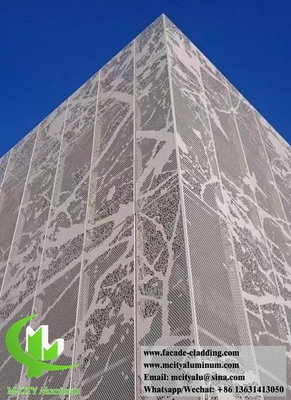 CNC aluminum sheet Architectural aluminum facade laser cut for wall cladding Perforated sheet
