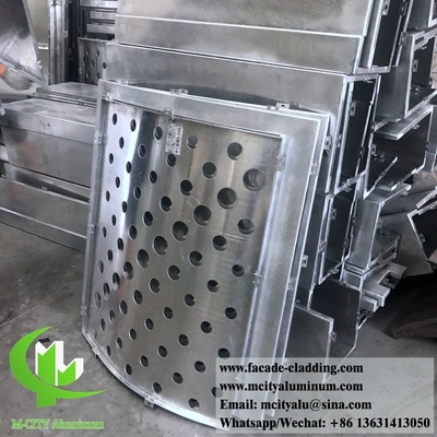 Perforated metal sheet Exterior aluminum facade cladding metal curtain wall decoration