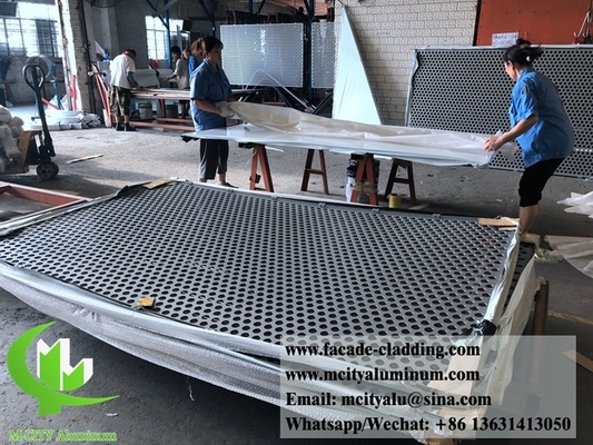 Perforated metal sheet Exterior aluminum facade cladding metal curtain wall decoration