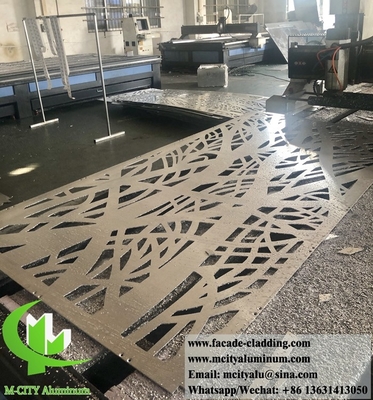 Aluminum wall panel exterior perforated cnc carved panel for building decoration