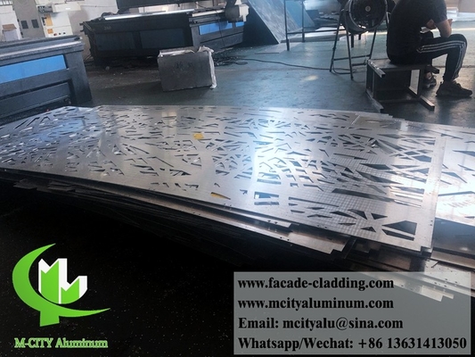 Aluminum wall panel exterior perforated cnc carved panel for building decoration
