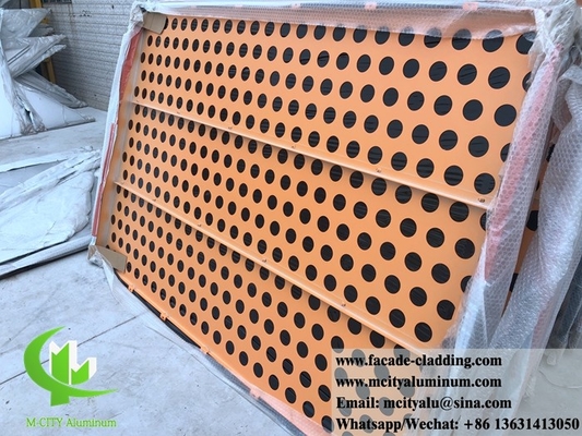CNC Architectural perforated sheet metal Outdoor aluminium sheet facade cladding 3mm folded