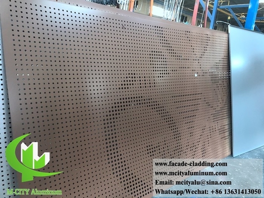 CNC Architectural perforated sheet metal Outdoor aluminium sheet facade cladding 3mm folded
