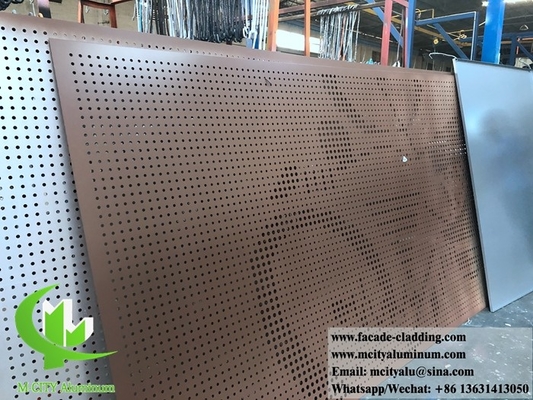 CNC Architectural perforated sheet metal Outdoor aluminium sheet facade cladding 3mm folded supplier