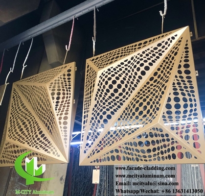 3D perforated sheet Architectural aluminum facade laser cut metal sheet for cladding