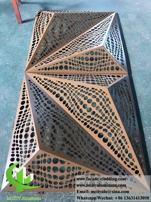 3D perforated sheet Architectural aluminum facade laser cut metal sheet for cladding