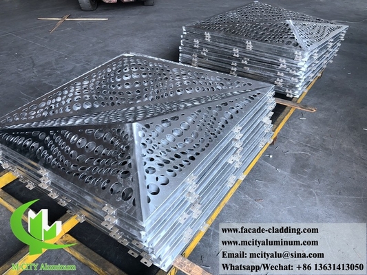 Waved metal panels aluminium perforated sheet for wall cladding facades