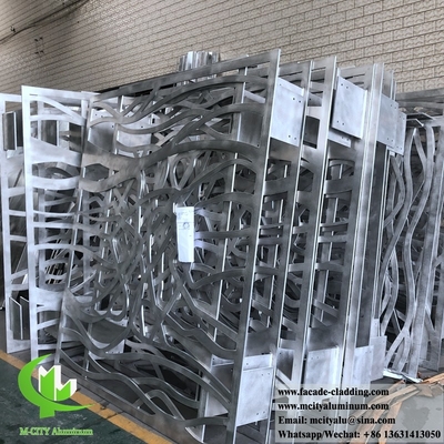Waved metal panels aluminium perforated sheet for wall cladding facades