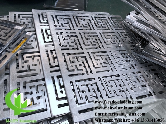 8mm laser cut screen Metal sheet aluminium panel facade cladding for facade exterior cladding