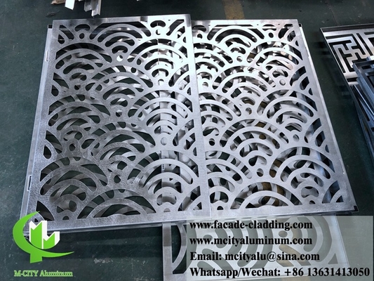 8mm laser cut screen Metal sheet aluminium panel facade cladding for facade exterior cladding
