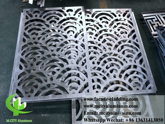 8mm laser cut screen Metal sheet aluminium panel facade cladding for facade exterior cladding supplier