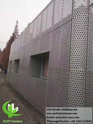 Aluminum sheet fluorocarbon perforated panel curtain wall for facade cladding supplier in China