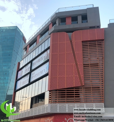 CNC cladding aluminum fluorocarbon perforated panel curtain wall for facade cladding supplier