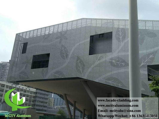 cnc cut aluminum panel powder coating aluminum curtain wall for facade cladding