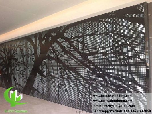 Perforated metal facade aluminum cladding powder coated white 3mm supplier