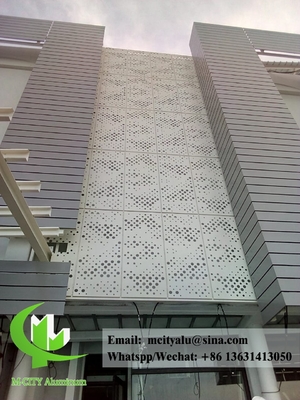 Africa 2mm perforated sheet metal facade aluminum wall cladding project