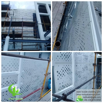 Africa 2mm perforated sheet metal facade aluminum wall cladding project