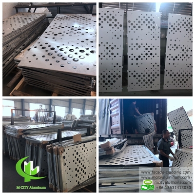 Africa 2mm perforated sheet metal facade aluminum wall cladding project