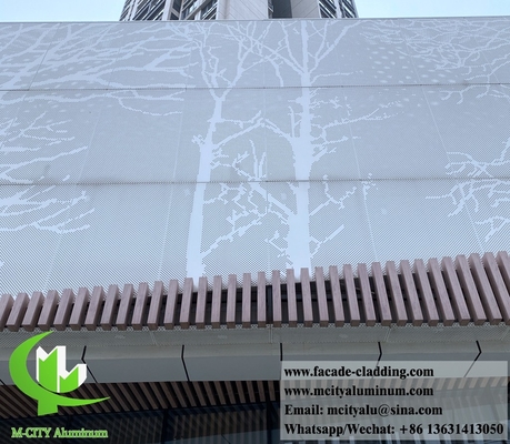 Anti rust metal facade solid aluminum facades perforated for building Guangzhou supplier