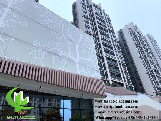Anti rust metal facade solid aluminum facades perforated for building Guangzhou supplier