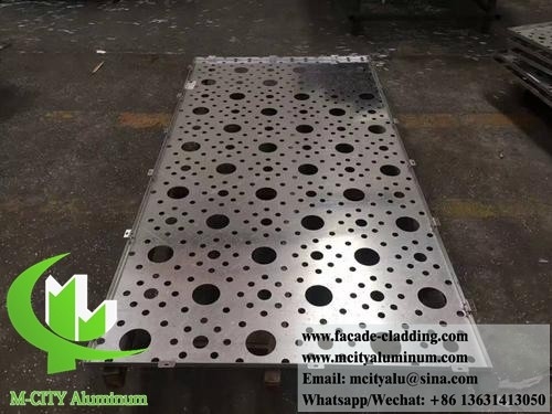 Anti rust metal facade solid aluminum facades perforated for building Guangzhou supplier