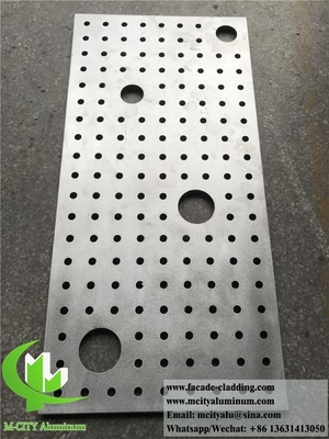 Anti rust metal facade solid aluminum facades perforated for building Guangzhou supplier