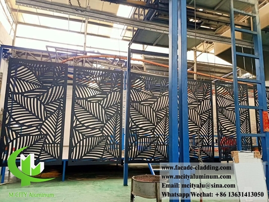 Laser cut Metal screen for garden metal sheet aluminum wall cladding powder coated supplier