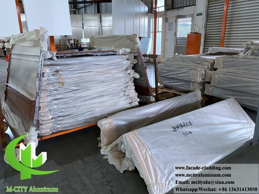 Laser cut metal screen aluminium clad for building facades external decoration