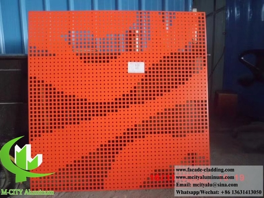 3D shape Perforated metal cladding aluminium facades round holes silver color for building wall supplier