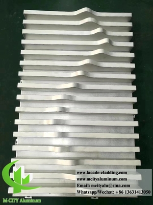 Waved 3D metal ceiling metal facades aluminium tube welded customized claddings