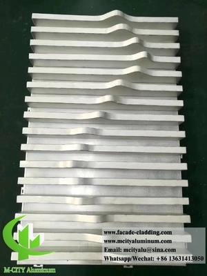 Waved 3D metal ceiling metal facades aluminium tube welded customized claddings supplier