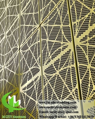 External laser cut Perforated metal cladding aluminium facades for building architectural decoration