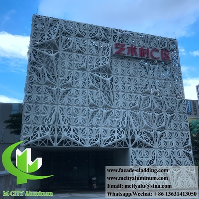Laser cut metal screen aluminium cladding metal facades suppliers