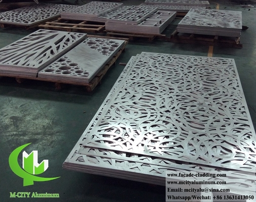 Metal cladding laser cut metal screen aluminium sheet for facade, wall cladding, fence, balcony supplier