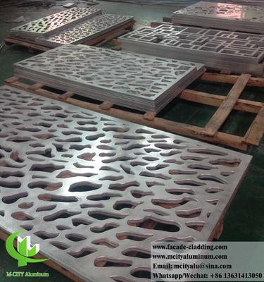 Metal cladding laser cut metal screen aluminium sheet for facade, wall cladding, fence, balcony supplier