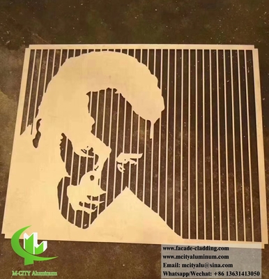 Metal screen aluminium sheet laser cut design perfortion for building decoration