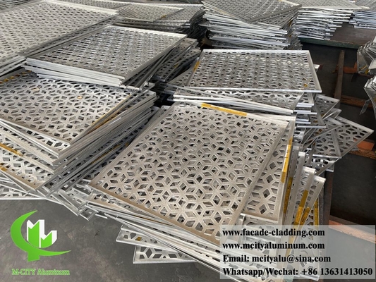 Decorative metal screen panels aluminum material 3mm for wall claddings